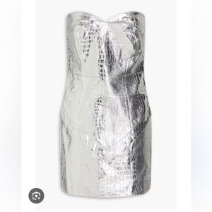 Rotate Birger Christensen Strapless Silver Dress - NWT